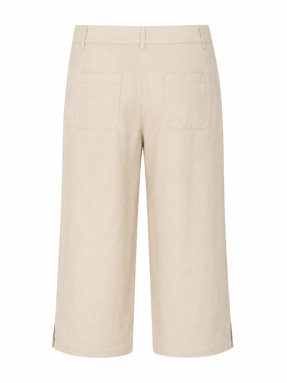 Leinen-Culotte-Hose mit Seitenschlitzen