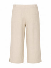 Leinen-Culotte-Hose mit Seitenschlitzen
