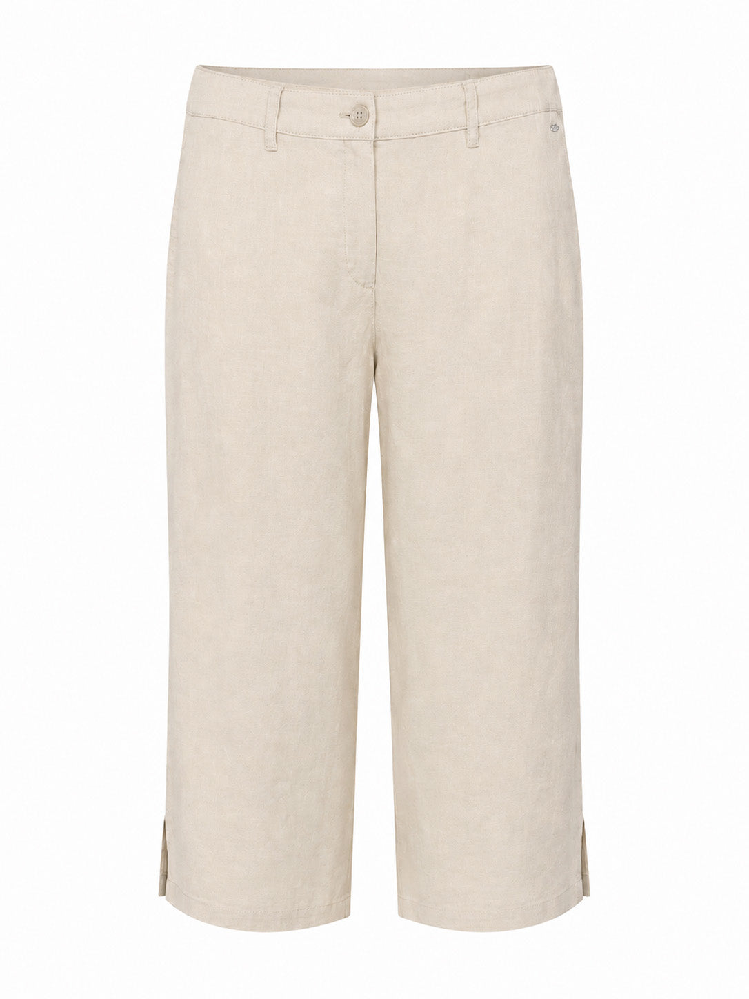 Leinen-Culotte-Hose mit Seitenschlitzen