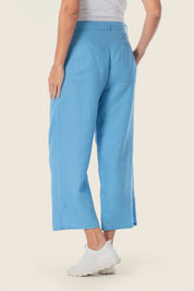 Leinen-Culotte-Hose mit Seitenschlitzen