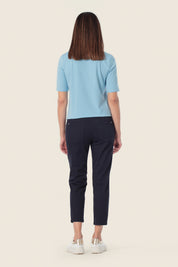 Schmal geschnittene, knöchellange Hose mit Stretchanteil