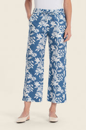 Bedruckte Culotte-Hose mit elastischem Bund
