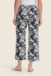 Bedruckte Culotte-Hose mit elastischem Bund