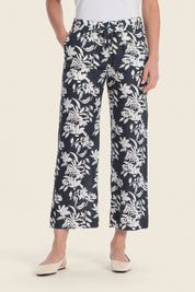 Bedruckte Culotte-Hose mit elastischem Bund