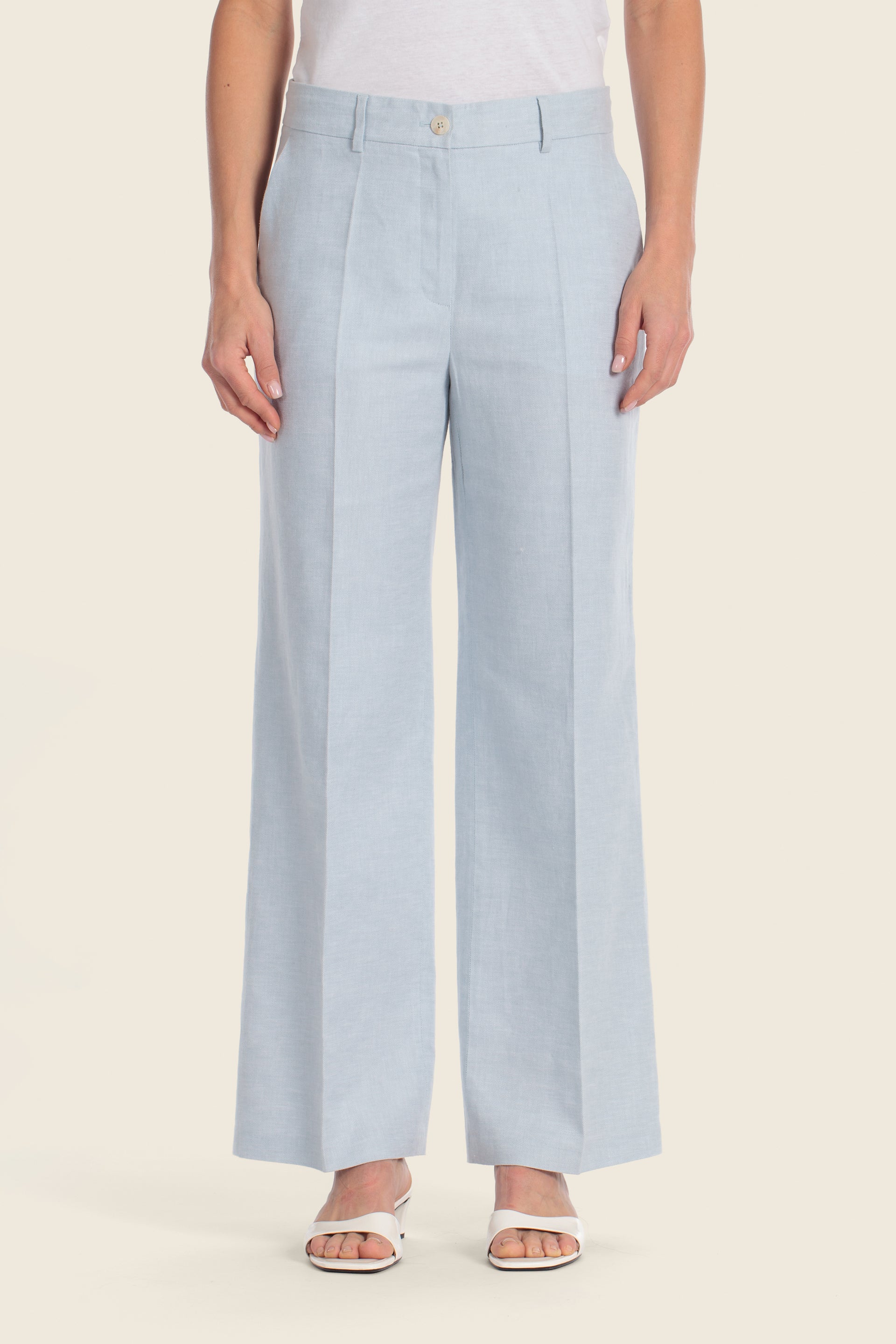 Chino-Hose aus Leinen-Baumwolle