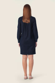 Denim Hemdblusenkleid Kragen Baumwolle Blau von GERRY WEBER