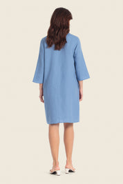 Leinenhemdkleid mit Knopfleiste
