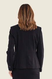 Blazer aus Punto-Milano-Jersey mit Pattentaschen, Schwarz