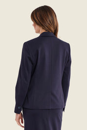Blazer aus Punto-Milano-Jersey mit Pattentaschen, Nachtblau
