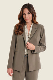 Klassischer Blazer mit Zweiknopfverschluss, Meeresgrün