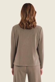 Langarmshirt mit Polokragen, Meeresgrün