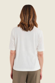 T-Shirt mit Paisley-Motiv, Wollweiß
