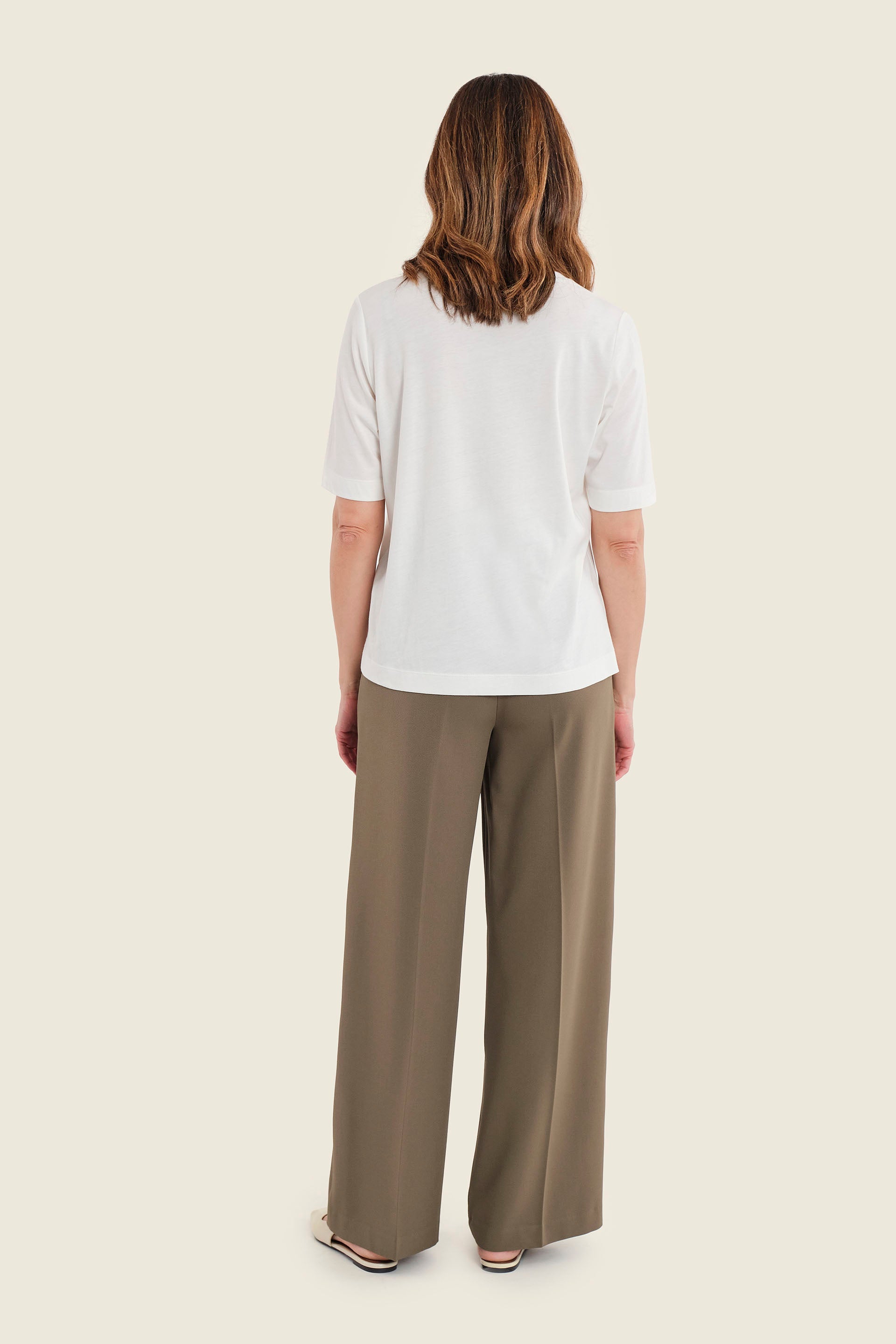 T-Shirt mit Paisley-Motiv, Wollweiß
