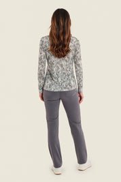 Langarmshirt mit Paisleydruck, Grün gemustert