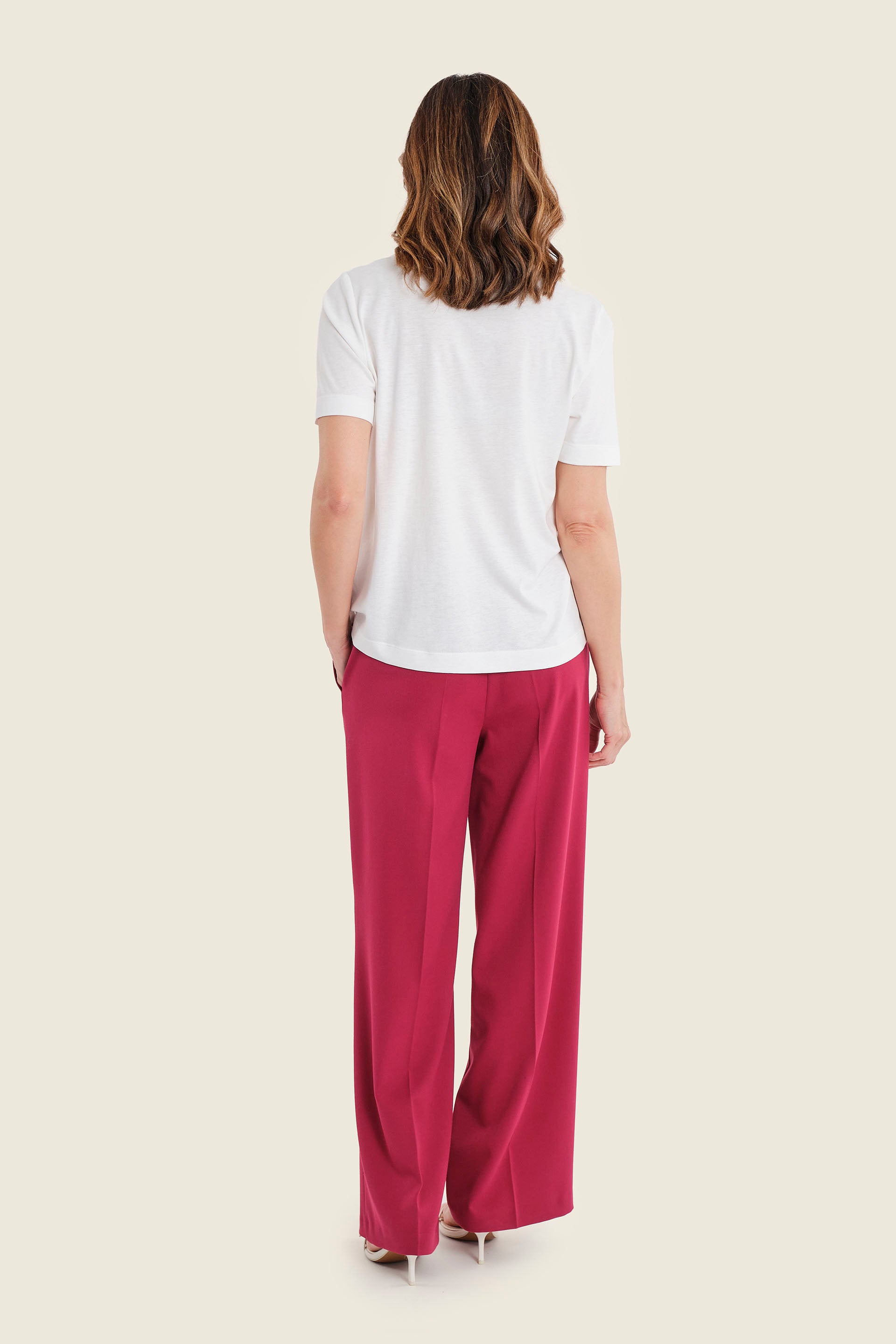 T-Shirt mit Städtemotiv, Wollweiß