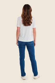 T-Shirt mit Schlangenprint, Wollweiß