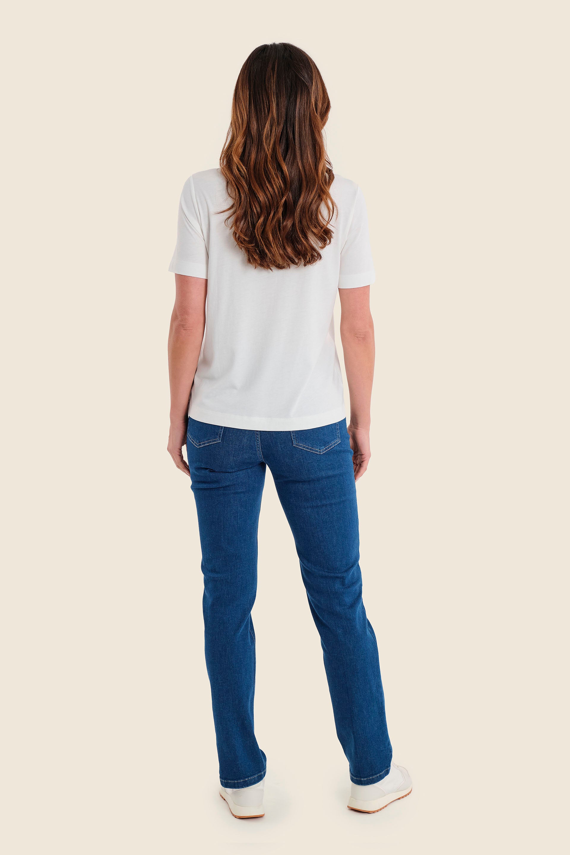 T-Shirt mit Schlangenprint, Wollweiß