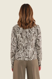 Pullover mit Paisleymuster, Meeresgrün