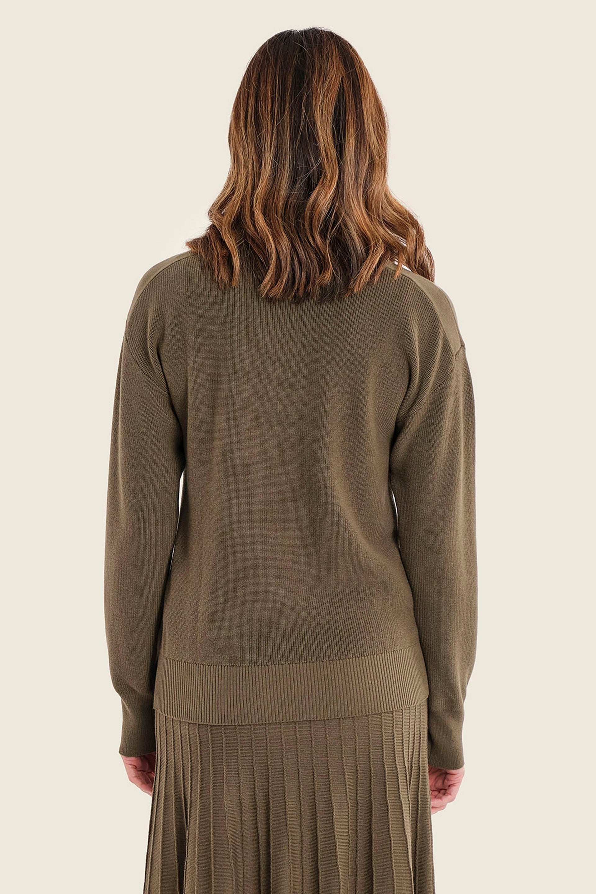 Pullover mit Kontrastblenden, Meeresgrün
