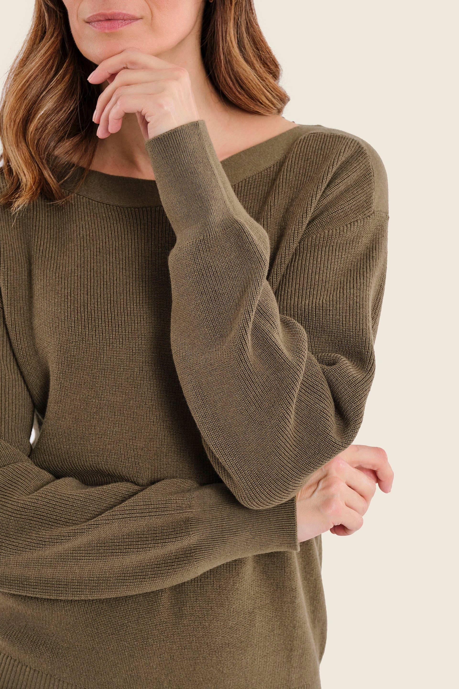 Pullover mit Kontrastblenden, Meeresgrün