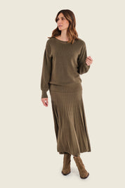 Pullover mit Kontrastblenden, Meeresgrün