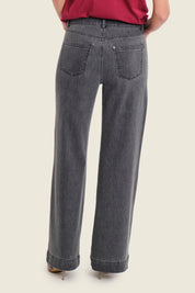Weite Jeans mit Stretchanteil, Denim Grau