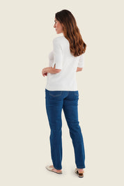 Jeans mit geradem Bein, Denim Mittelblau