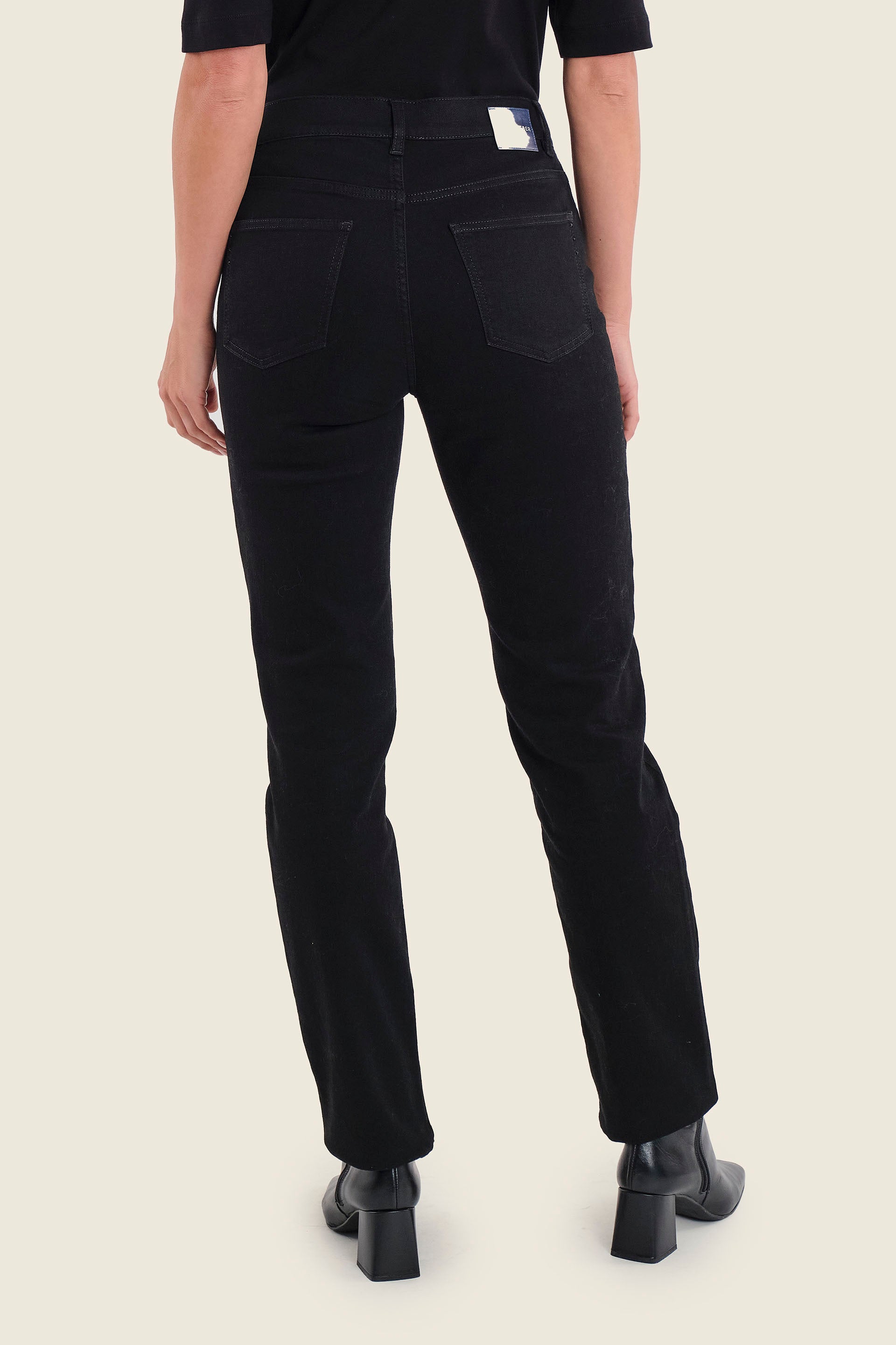 Jeans mit geradem Bein, Denim Schwarz