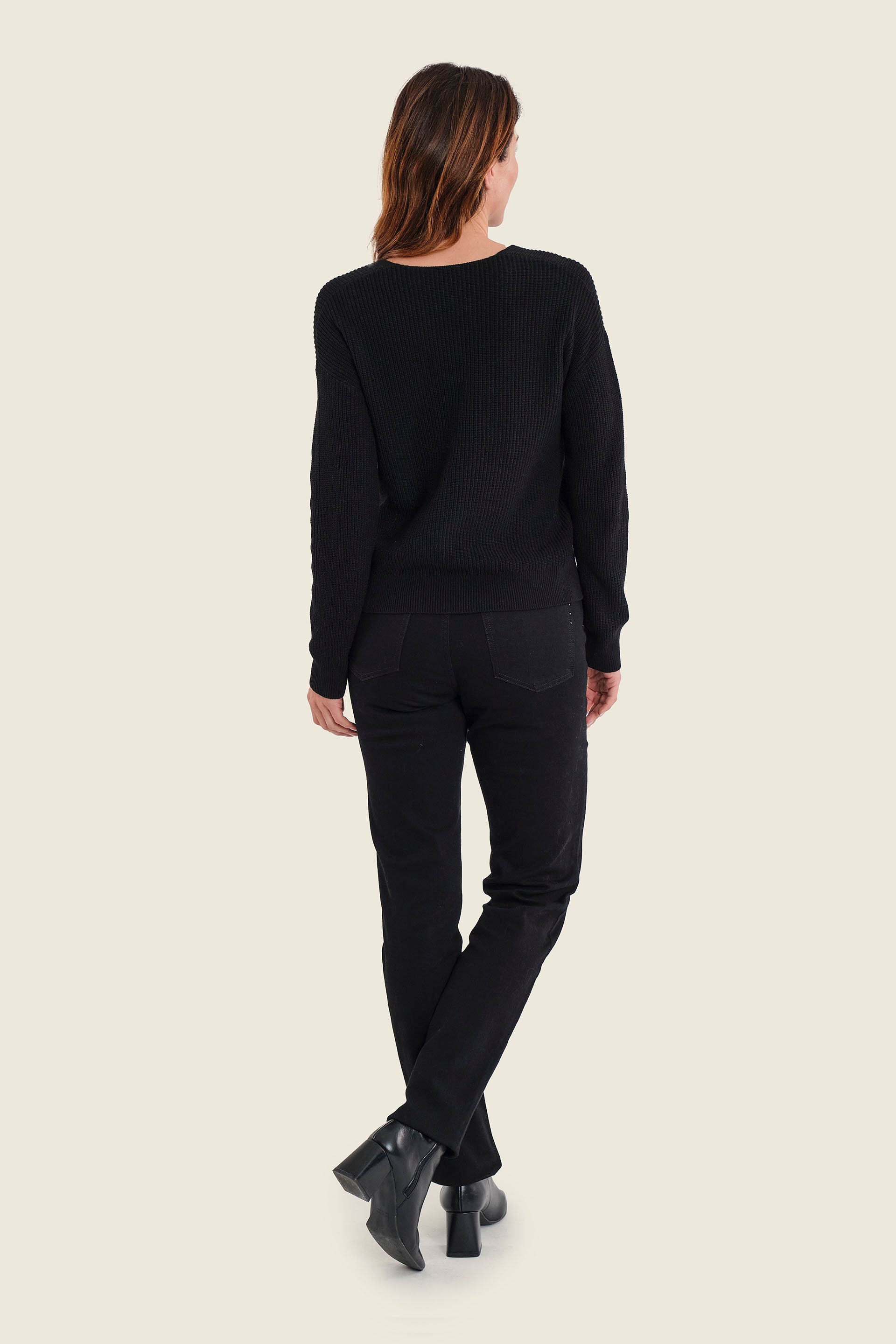 Jeans mit geradem Bein, Denim Schwarz