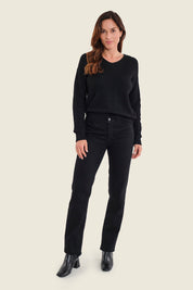 Jeans mit geradem Bein, Denim Schwarz