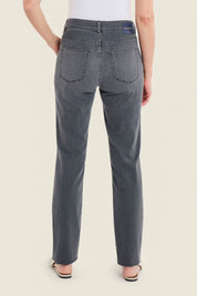 Jeans mit geradem Bein, Denim Grau