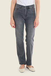 Jeans mit geradem Bein, Denim Grau