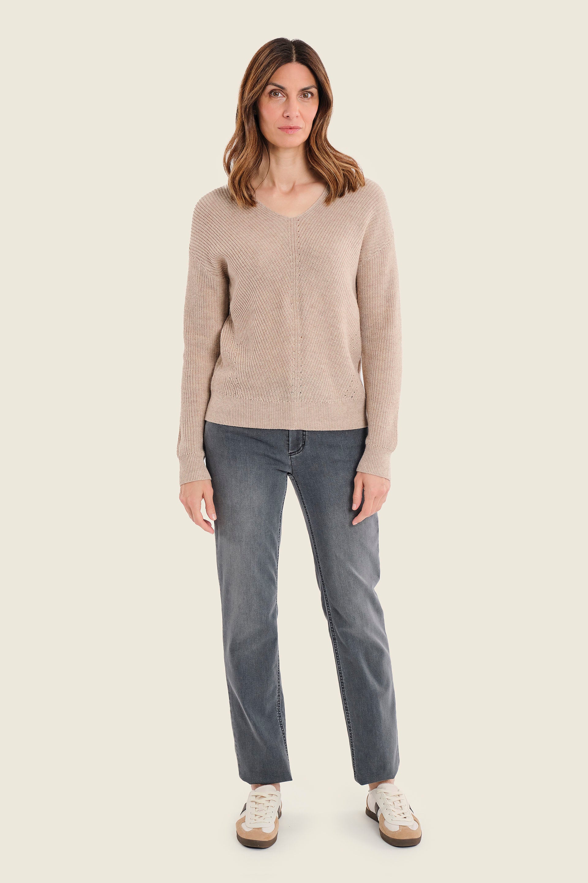 Jeans mit geradem Bein, Denim Grau