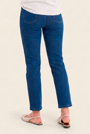 Schmale Jeans mit Stretchanteil, Denim Mittelblau