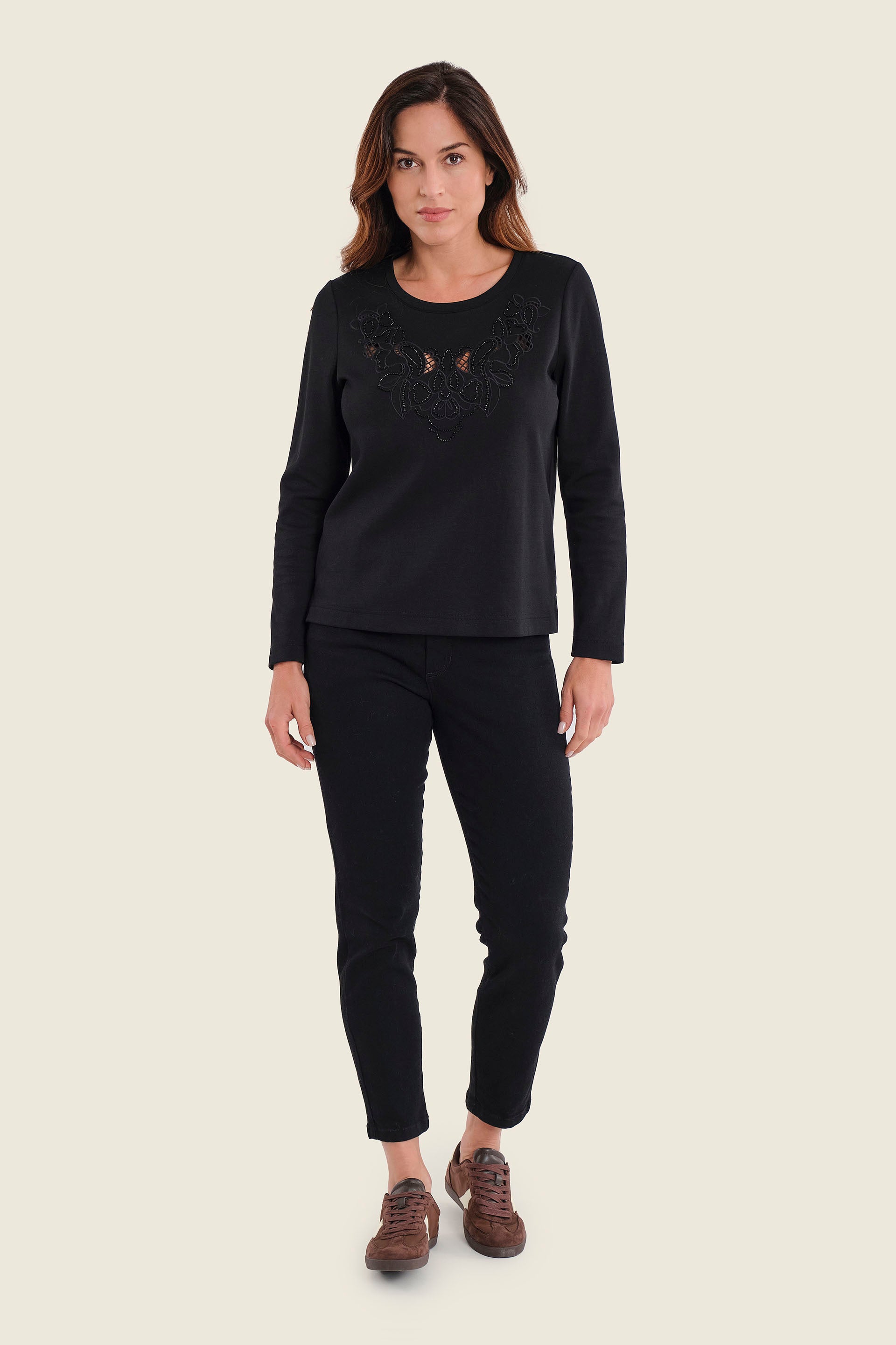 Schmale Jeans mit Stretchanteil, Denim Schwarz