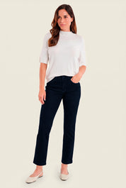 Schmale Jeans mit Stretchanteil, Denim Blauschwarz