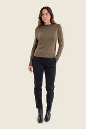 Chinohose aus Stretch-Baumwolle mit geradem Bein, Schwarz