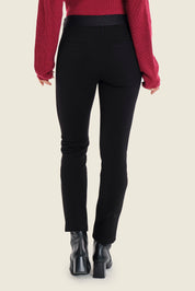 Schmale Strickhose zum Hineinschlüpfen, Schwarz