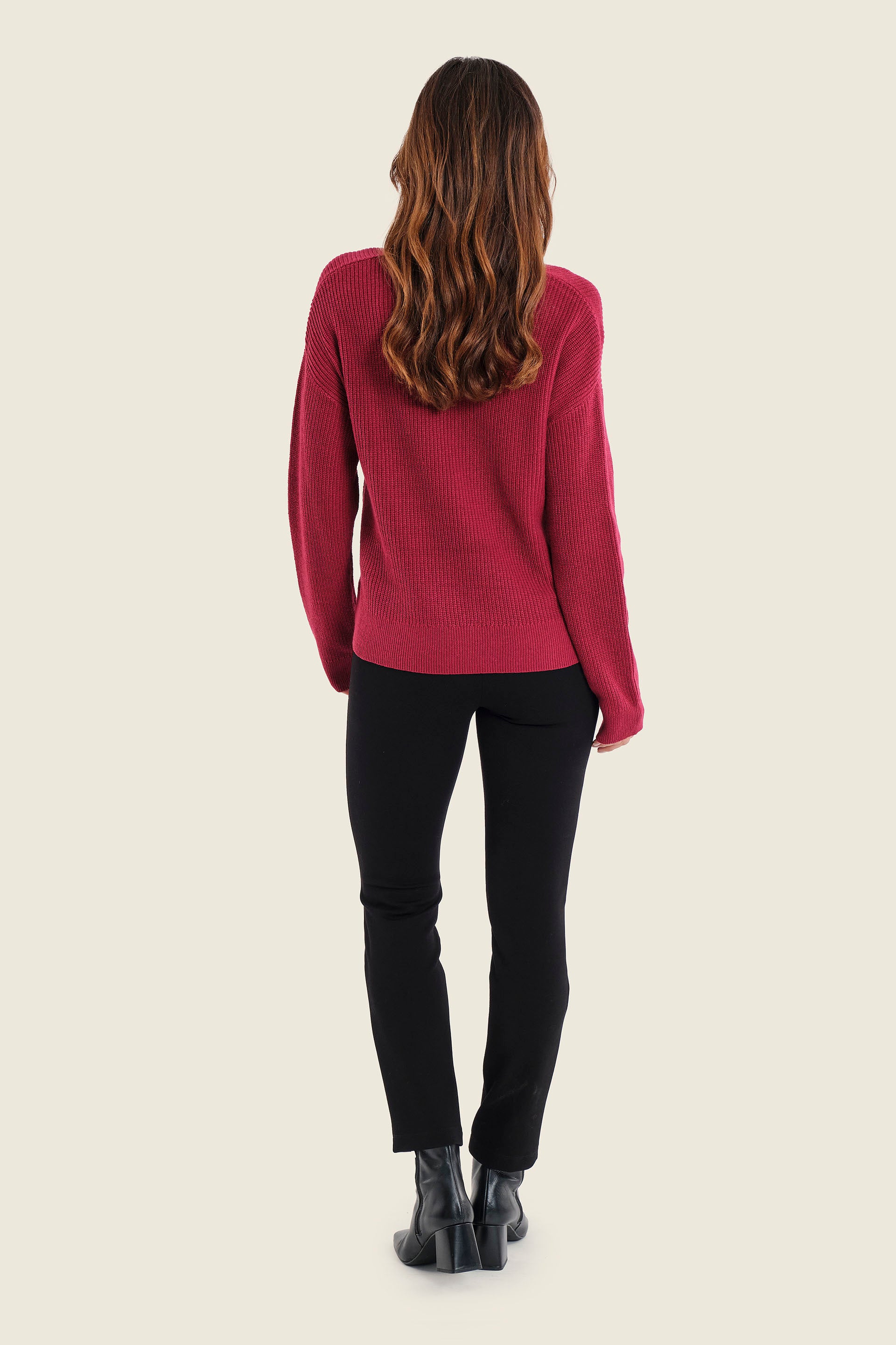 Schmale Strickhose zum Hineinschlüpfen, Schwarz