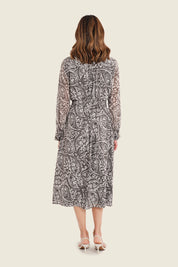 Hemdblusenkleid mit Paisleydruck und Tunnelzug, Grün Paisley