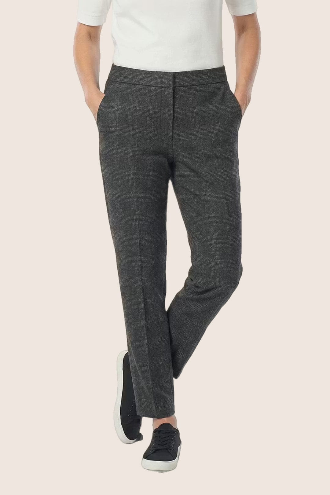 Karierte Hose mit klassischer Eleganz von GERRY WEBER